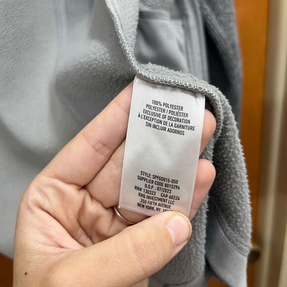 Spyder Women's Two-Tone full zip Gray fleece textured Jacket - Picture 5 of 6